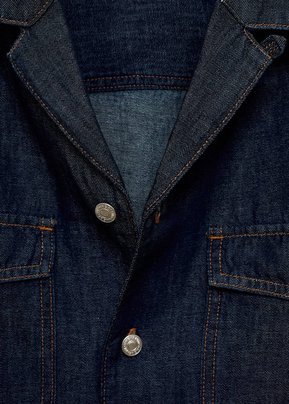 Mango Jeanshemd aus Baumwolle mit Leinen Begrenztes Angebot