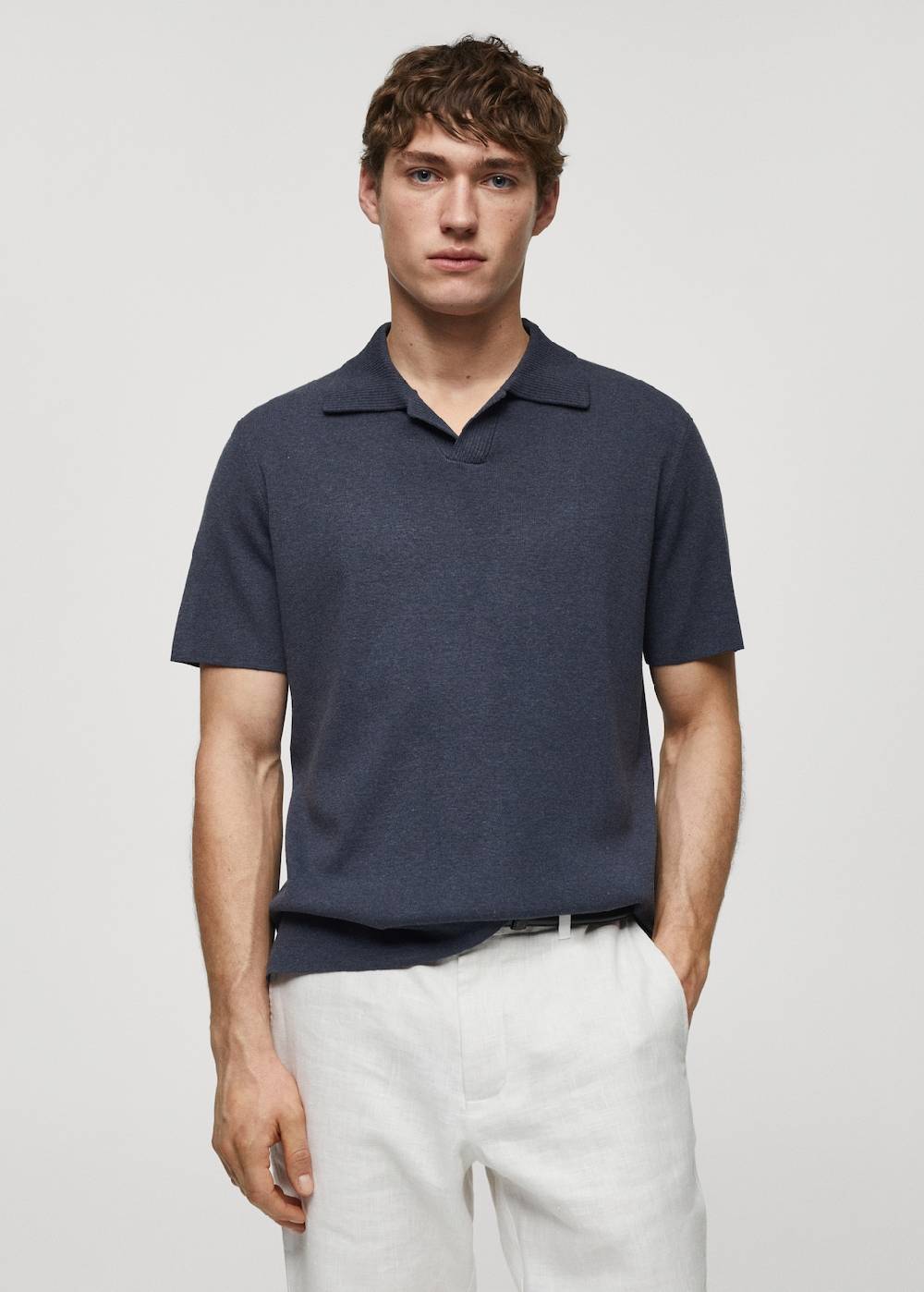 Mango Feinstrick-Poloshirt aus Baumwolle Black Friday
