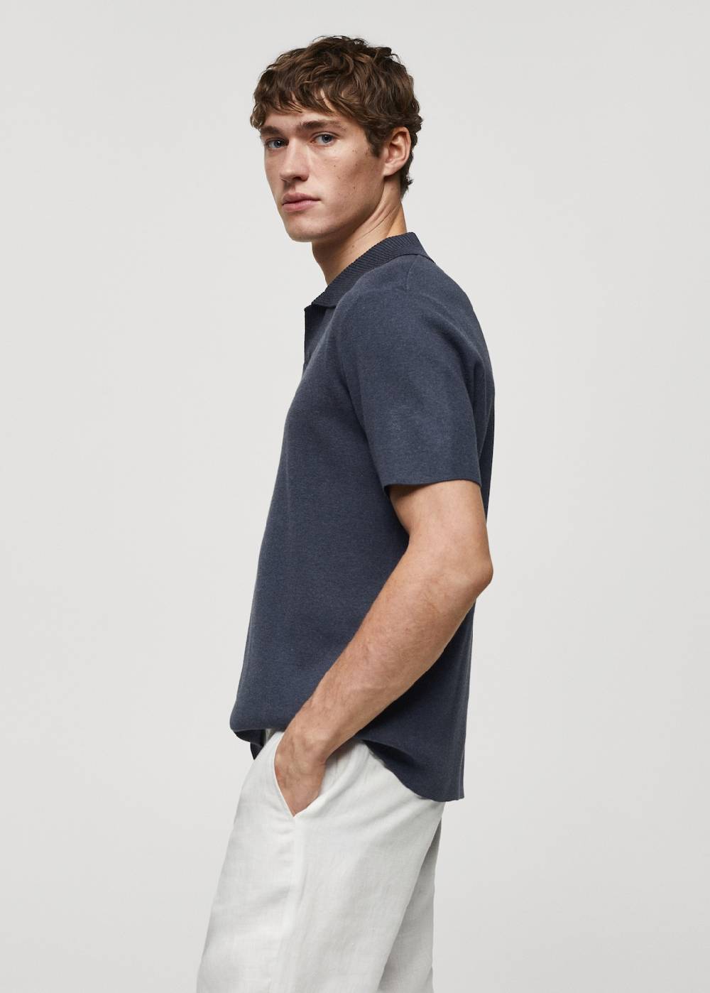 Mango Feinstrick-Poloshirt aus Baumwolle Black Friday