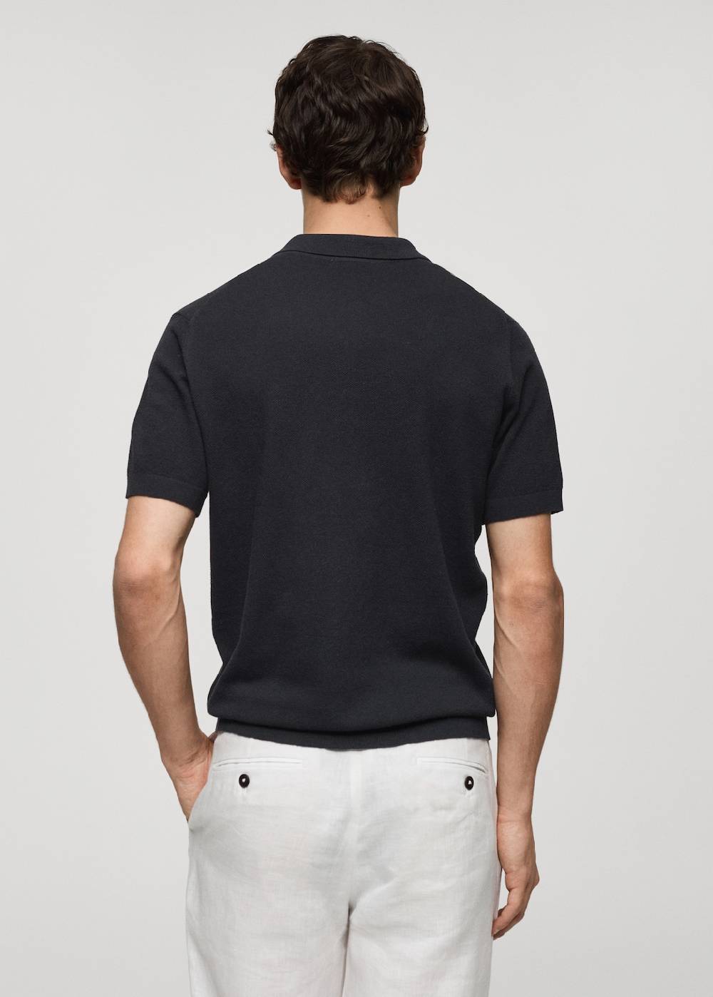 Mango Kurzärmliges Strick-Poloshirt Osterangebot