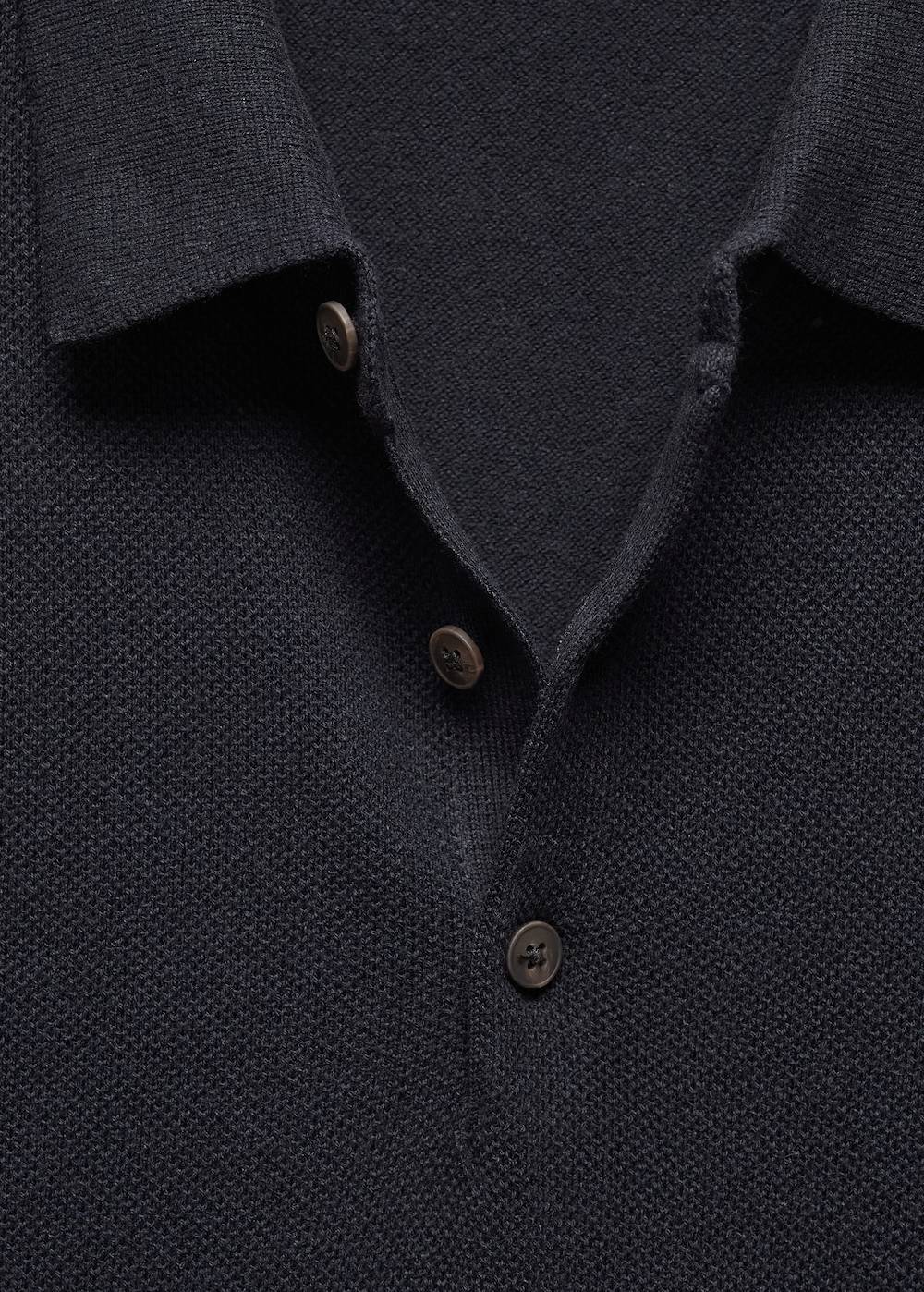 Mango Kurzärmliges Strick-Poloshirt Osterangebot