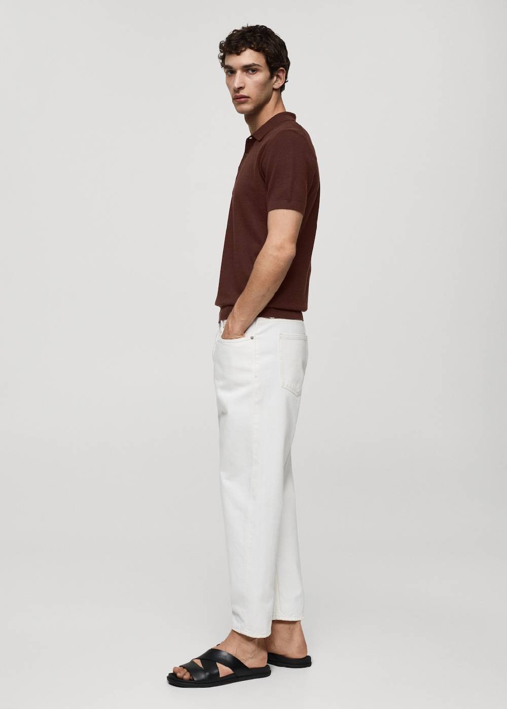Mango Kurzärmliges Strick-Poloshirt Muttertagsangebot