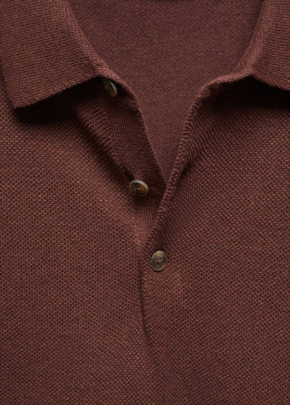 Mango Kurzärmliges Strick-Poloshirt Muttertagsangebot