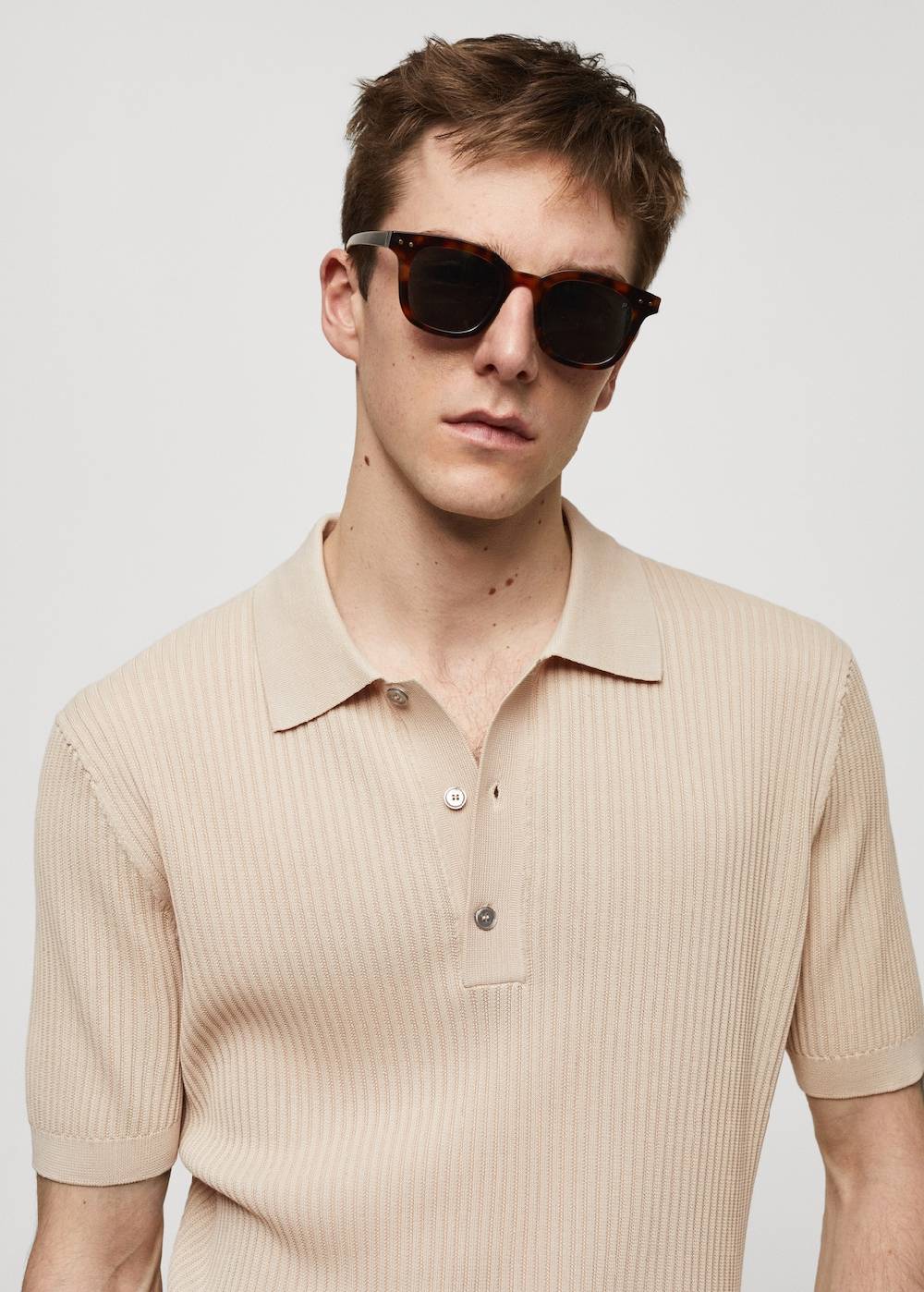 Mango Strick-Poloshirt aus Baumwolle Vatertagsangebot
