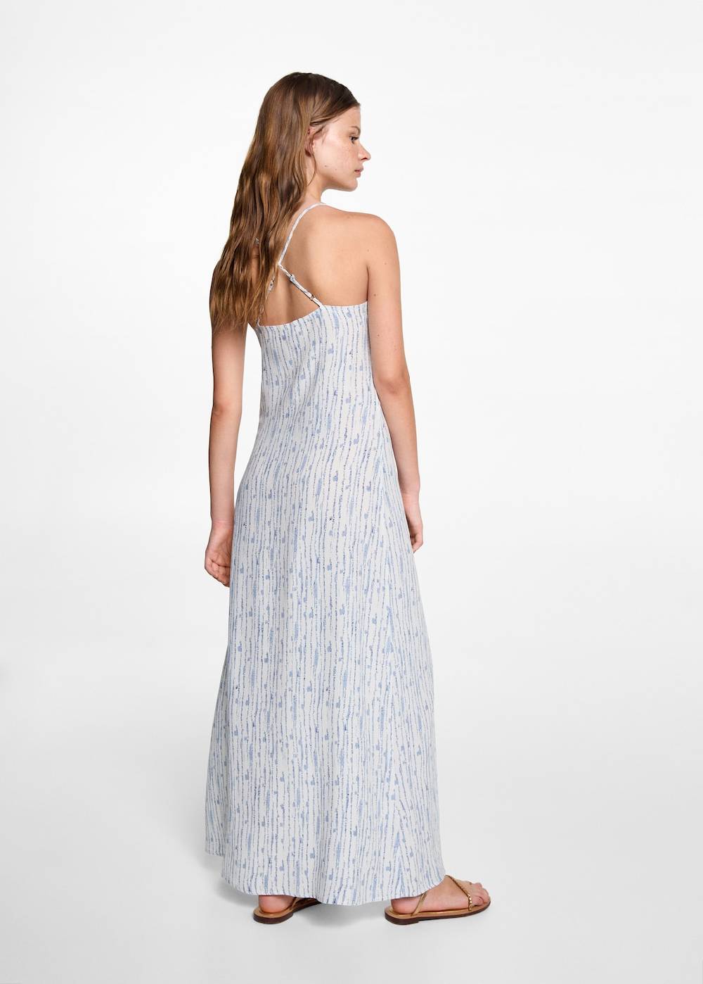 Mango Langes, bedrucktes Kleid Heißer Verkauf