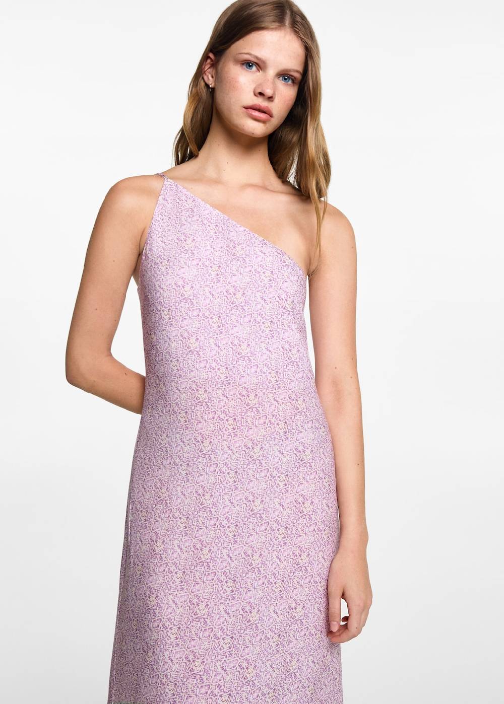 Mango Asymmetrisches Printkleid Kauf eins, bekomm eins gratis
