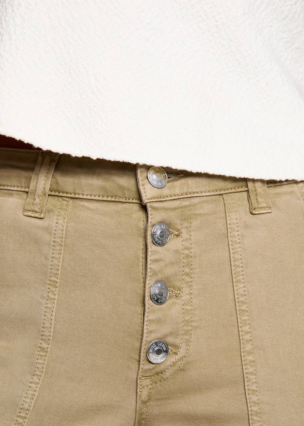 Mango Gerade Jeans mit Knöpfen Tägliche Deals