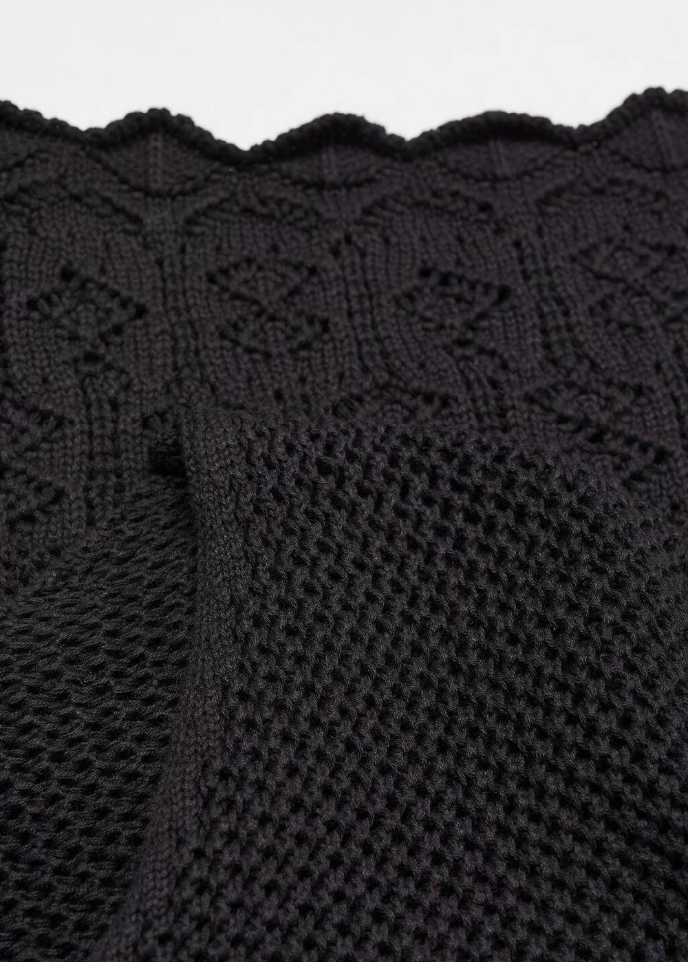 Mango Lochstrickpullover mit V-Ausschnitt Sonderangebote