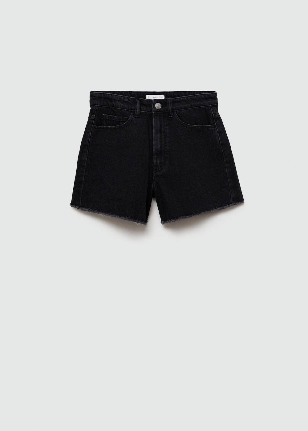 Mango Jeansshorts mit ausgefranstem Saum Tiefpreis
