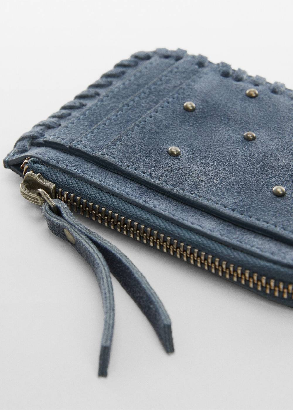 Mango Nietenverzierte Leder-Geldbörse Wochenangebot