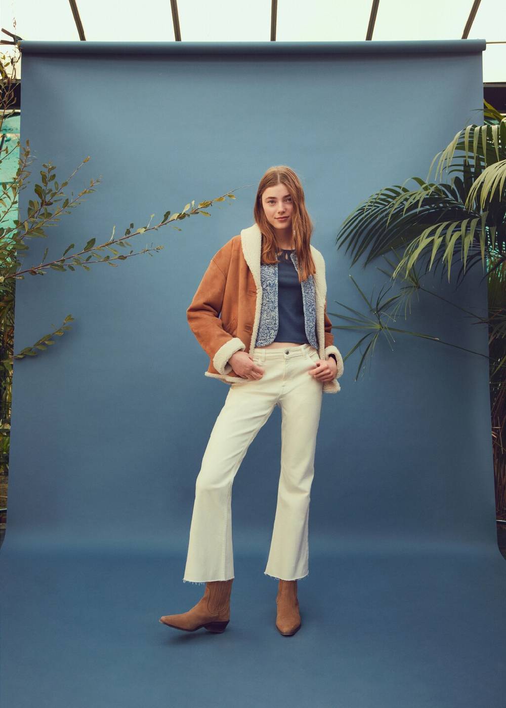 Mango Kurze Flared-Jeans Kostenlose Rückgabe