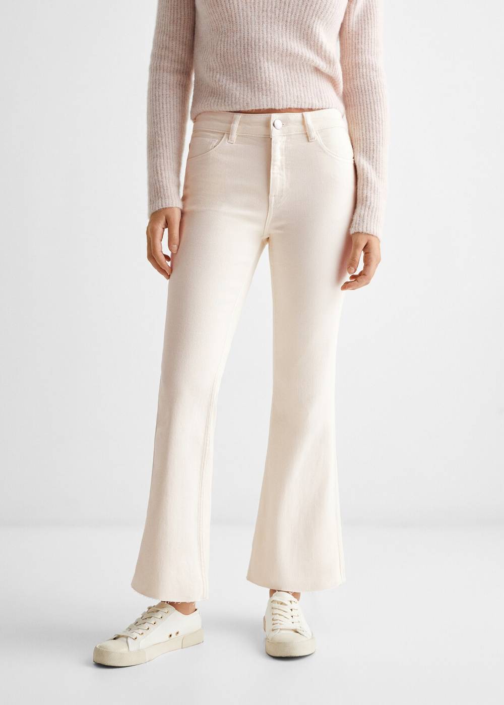 Mango Kurze Flared-Jeans Kostenlose Rückgabe