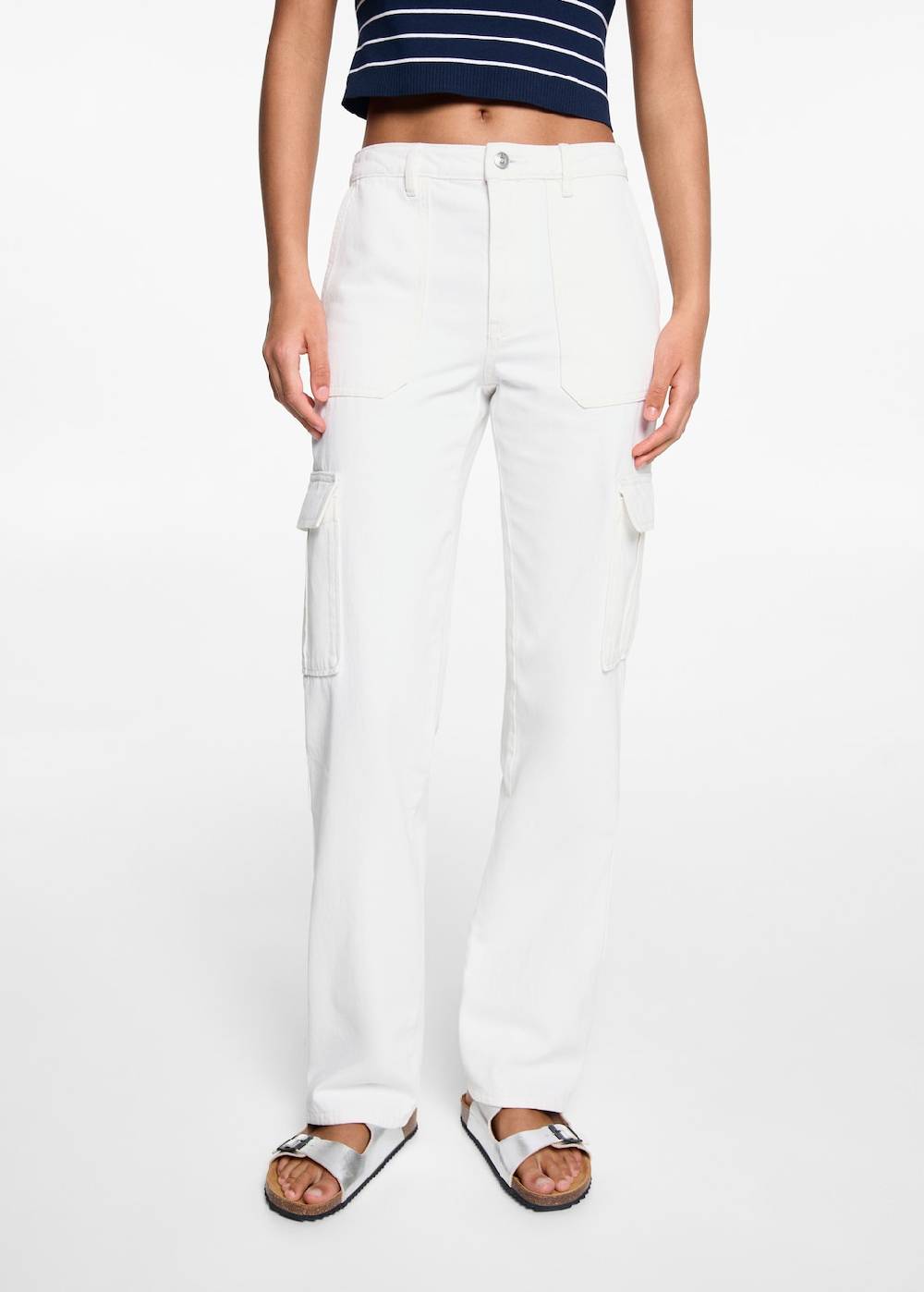 Mango Gerade Jeans im Cargo-Stil Begrenzte Freigabe