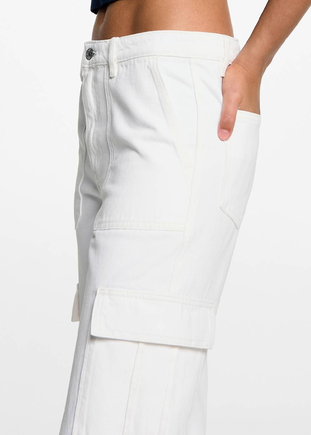 Mango Gerade Jeans im Cargo-Stil Begrenzte Freigabe