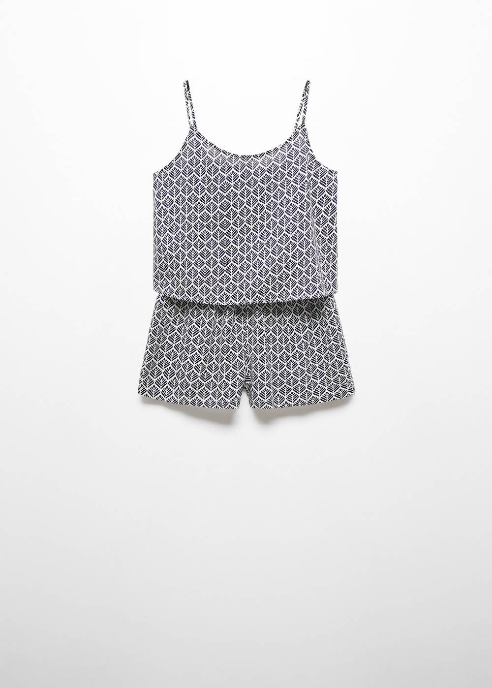 Mango Kurzer Print-Pyjama Nur noch ein Tag übrig