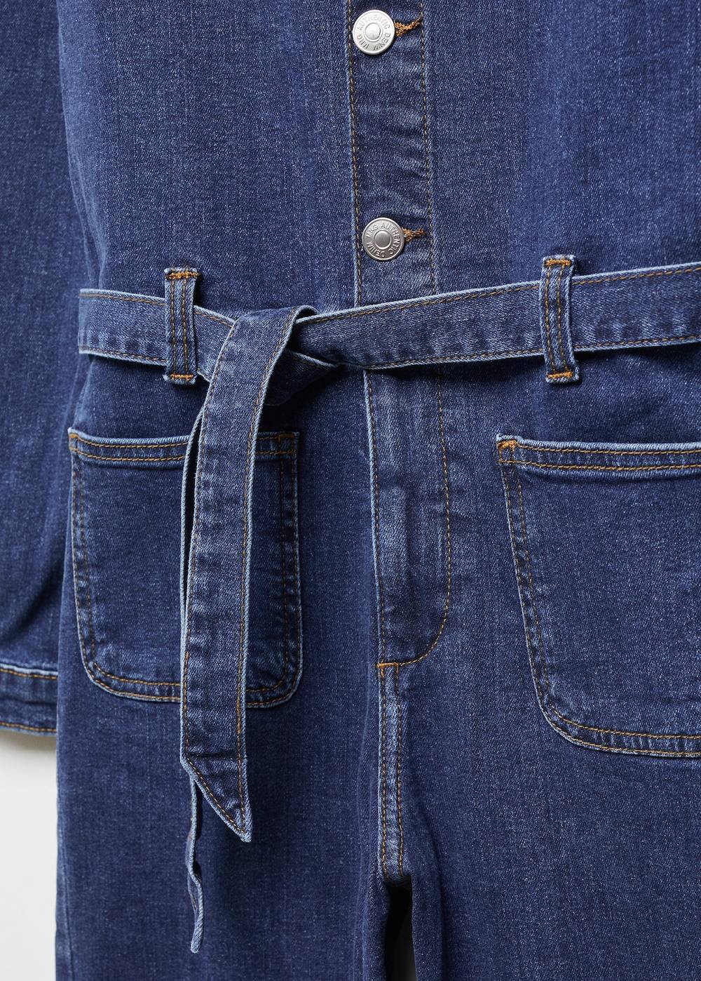 Mango Jeans-Jumpsuit mit Knöpfen Kostenloser Versand international