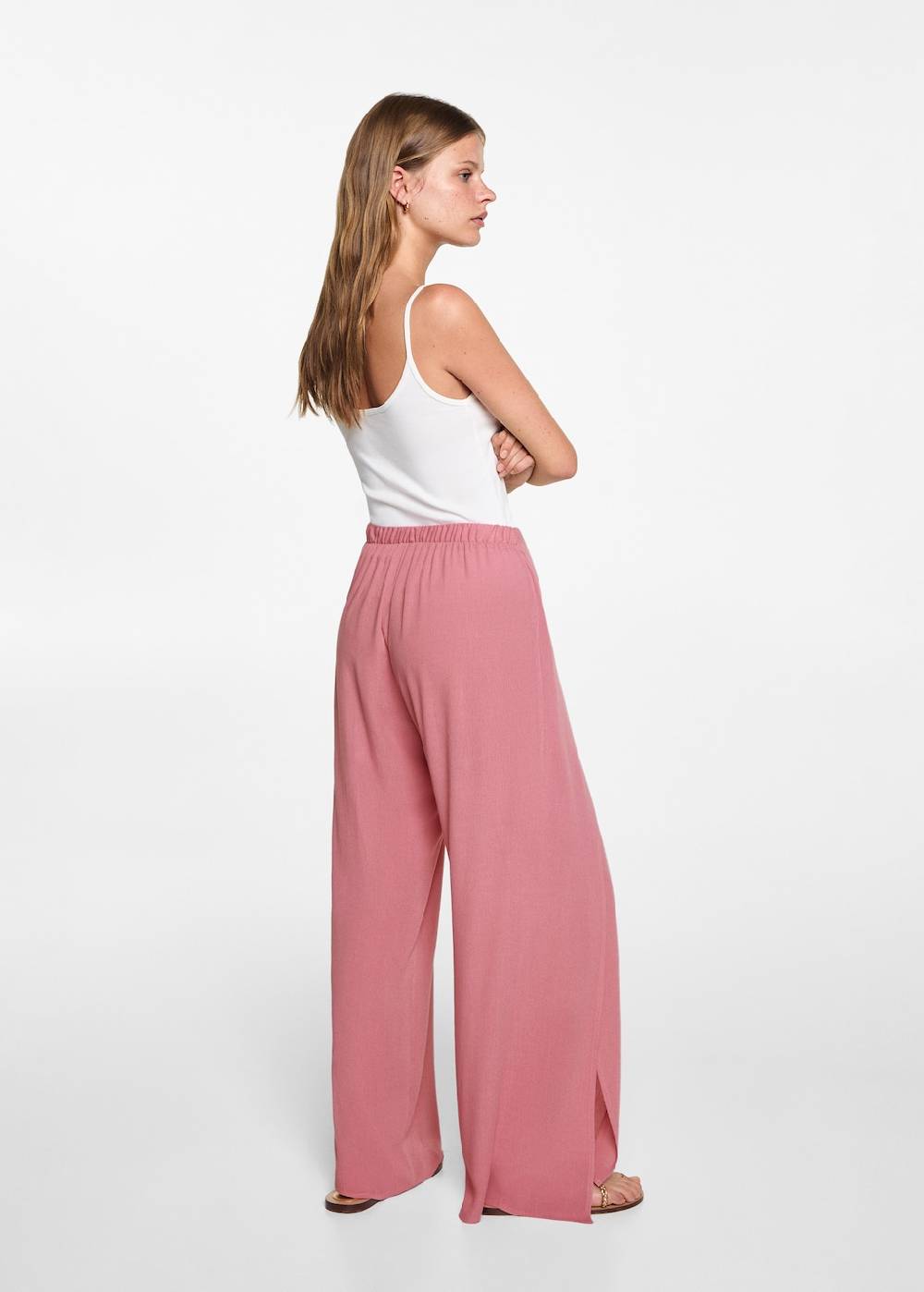 Mango Palazzo-Hose mit Schlitzen Begrenzt auf 3 Tage