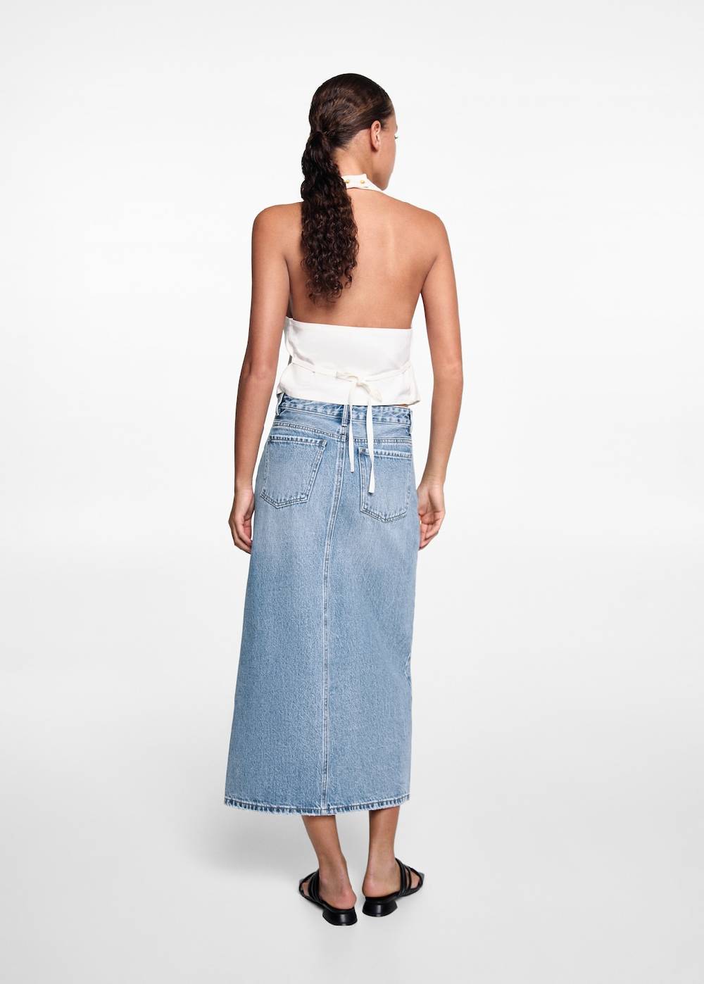 Mango Jeansrock mit Schlitz zollfrei