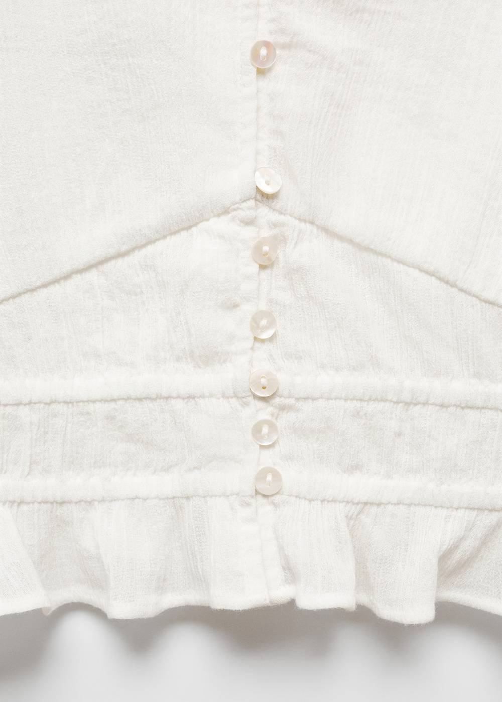 Mango Geknöpfte Baumwollbluse 2025