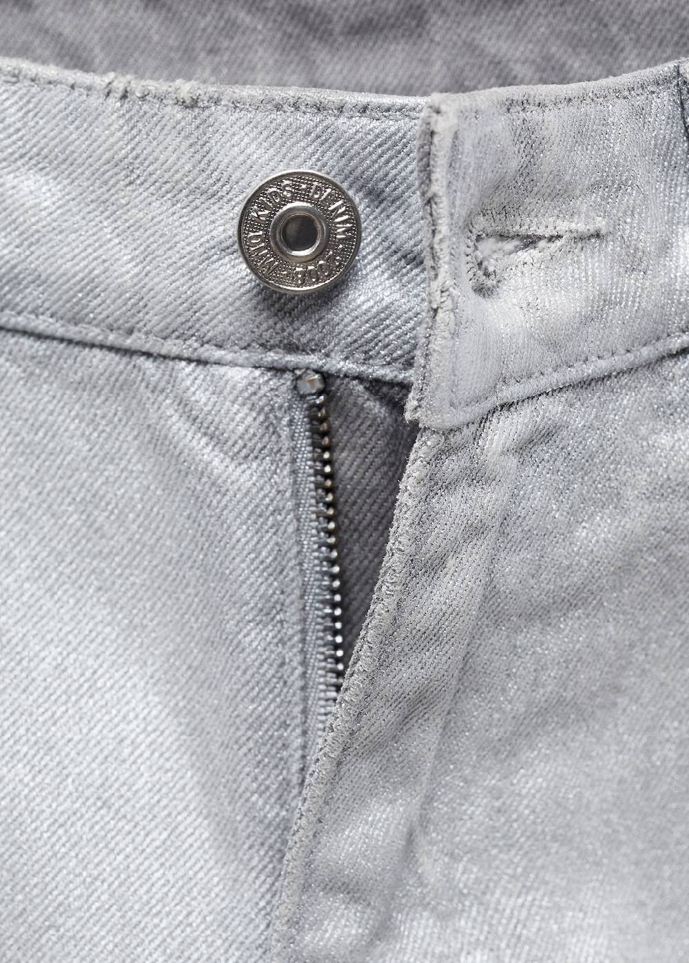 Mango Regular Fit-Jeans in Metall-Optik Outlet