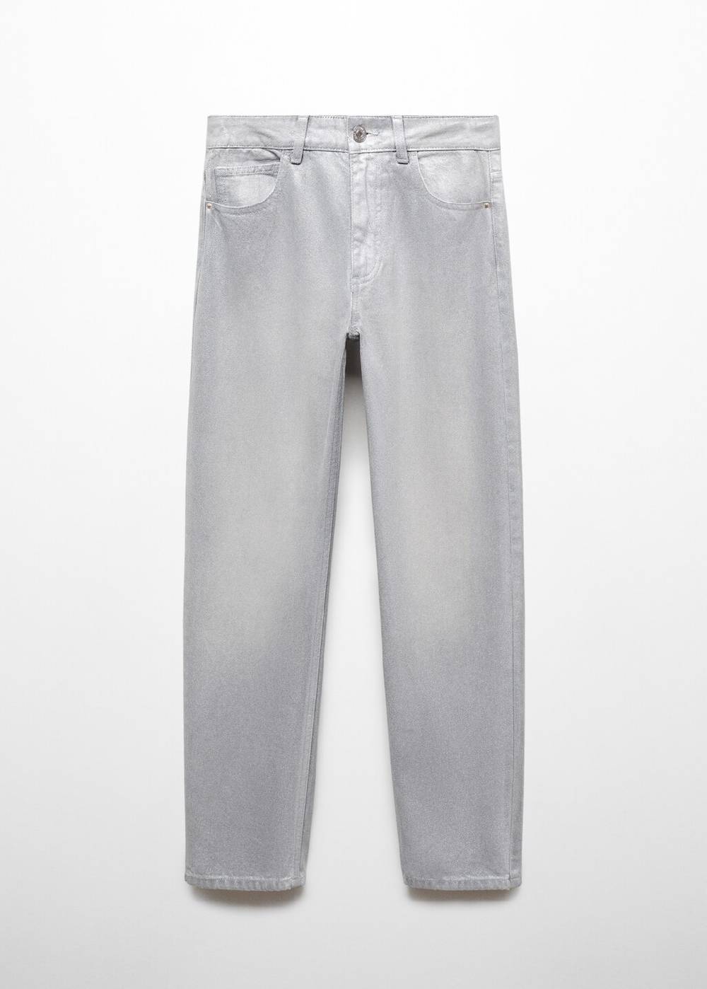 Mango Regular Fit-Jeans in Metall-Optik Outlet