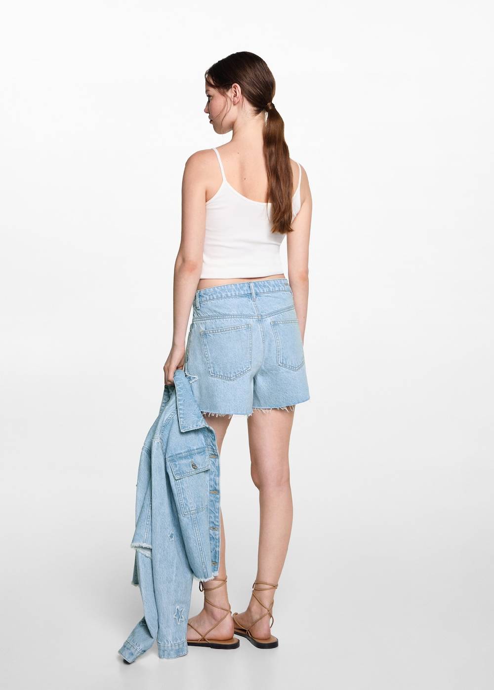 Mango Jeansshort mit Sternmotiv Auslauf