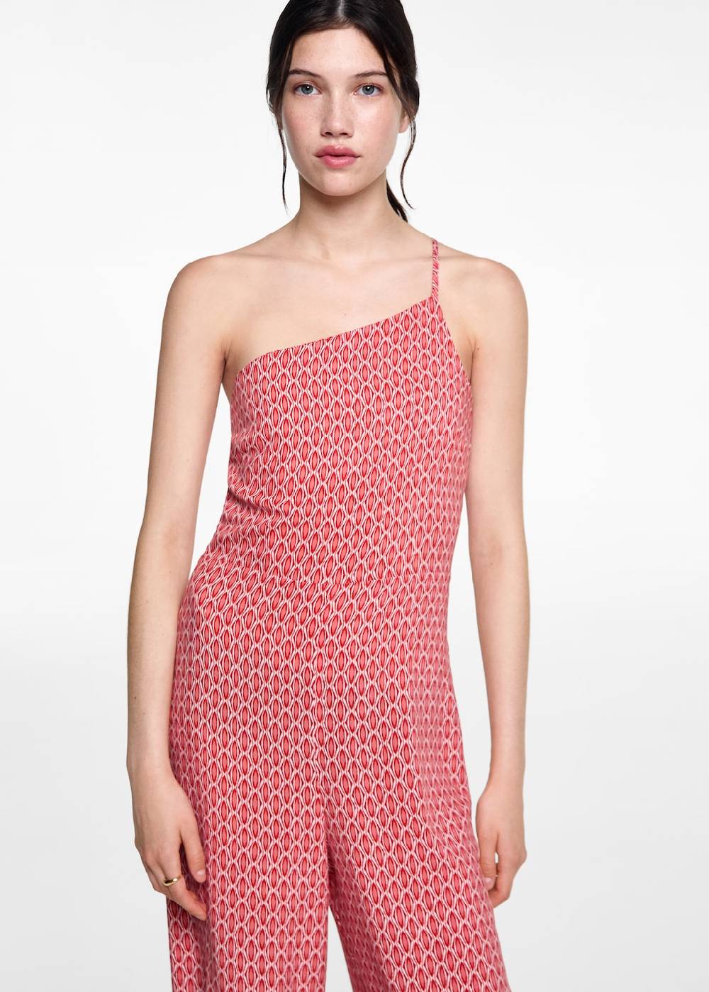 Mango Asymmetrischer Print-Jumpsuit im Angebot