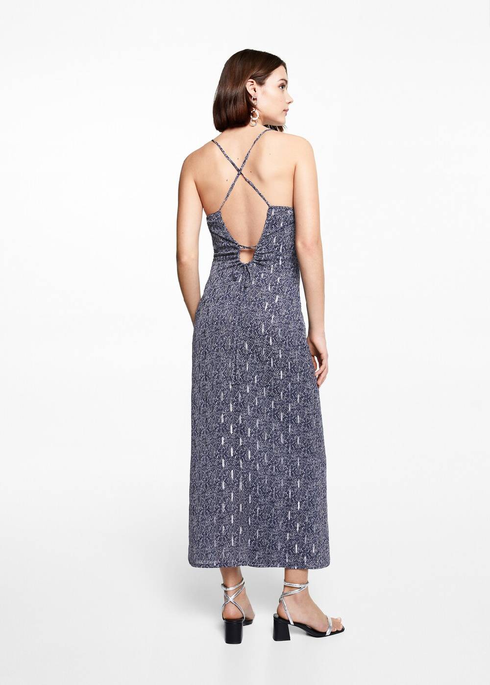 Mango Bedrucktes Kleid mit Cut-outs Schlussverkauf