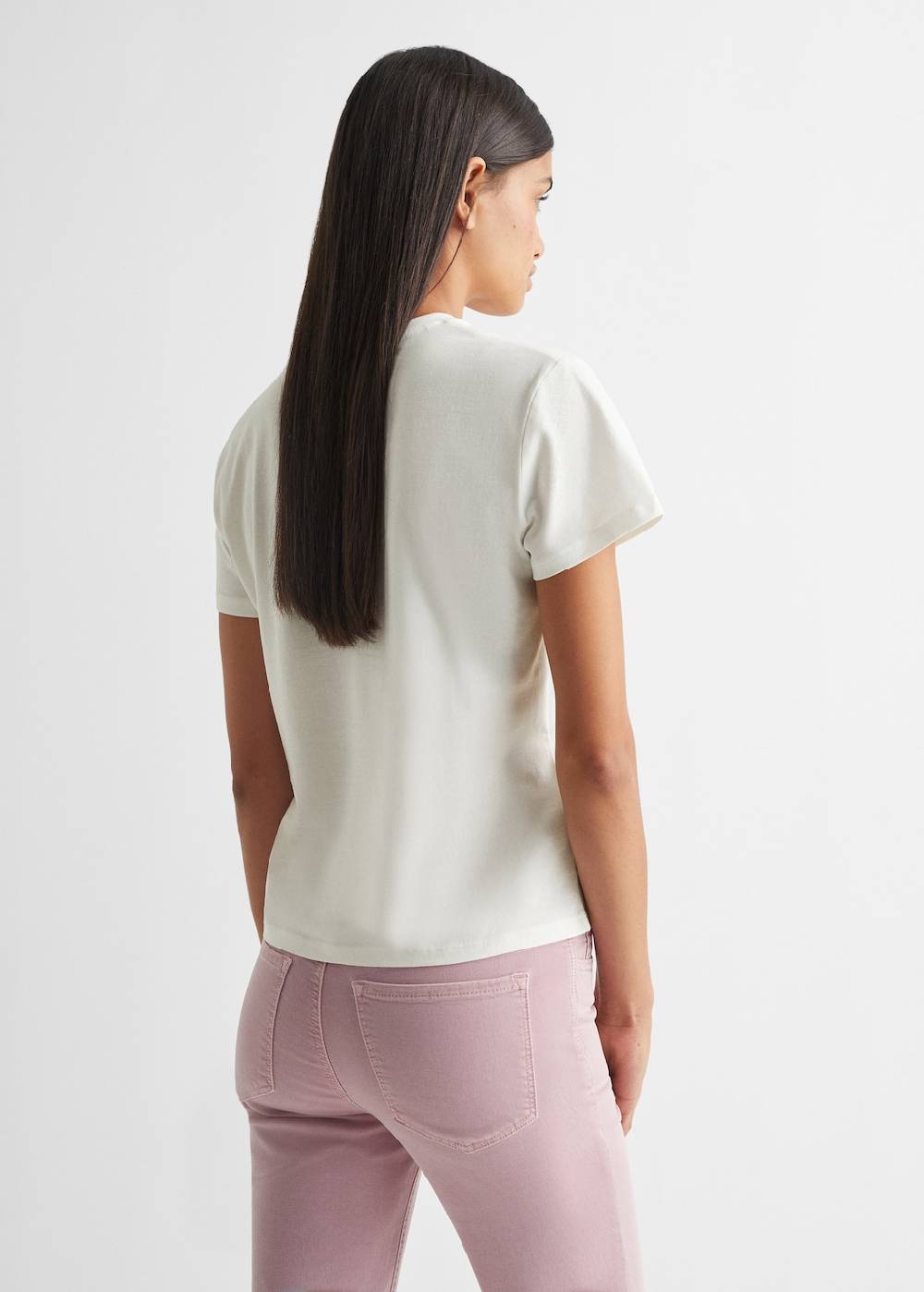 Mango T-Shirt mit Textaufdruck Günstiger Verkauf