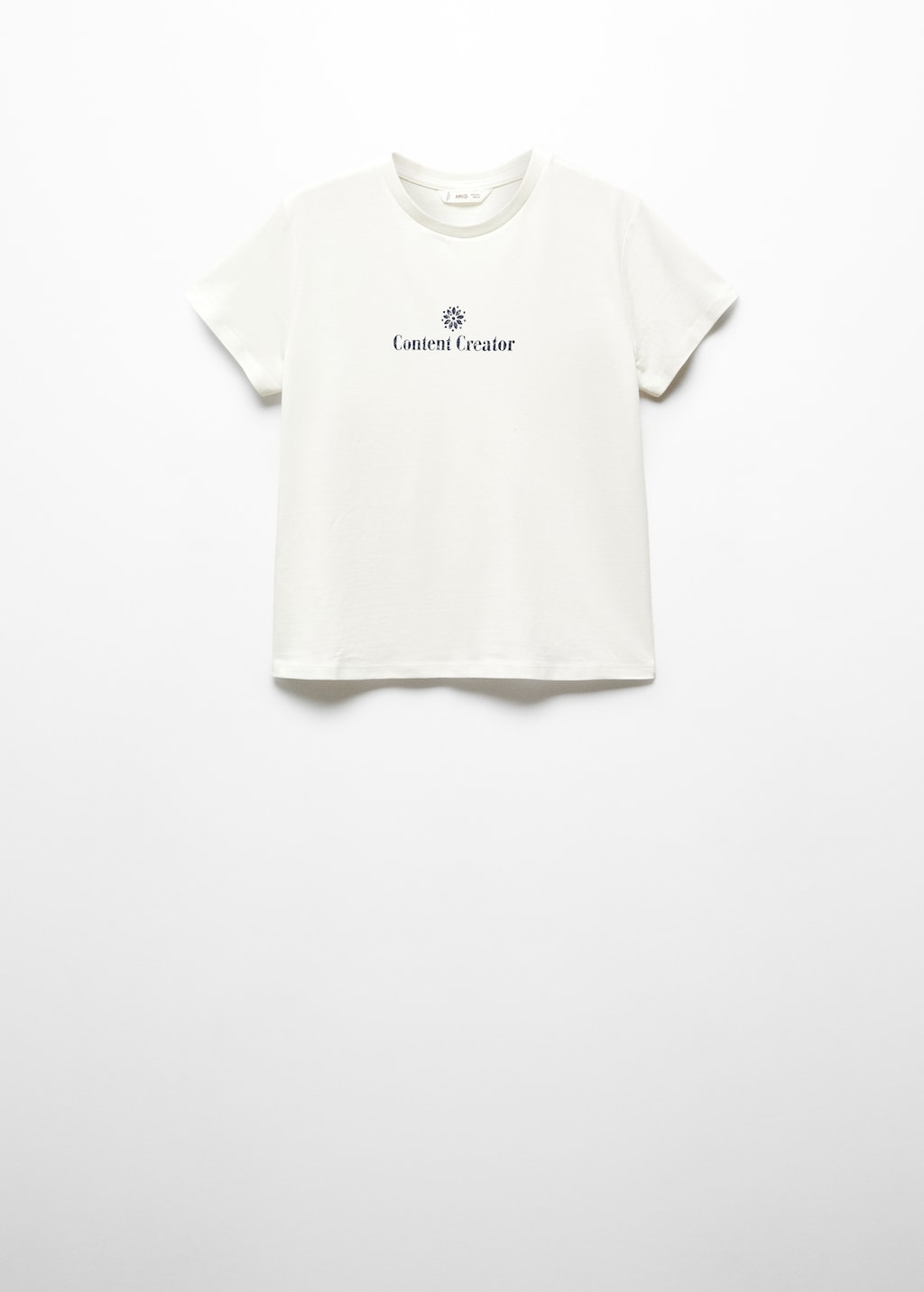 Mango T-Shirt mit Textaufdruck Günstiger Verkauf