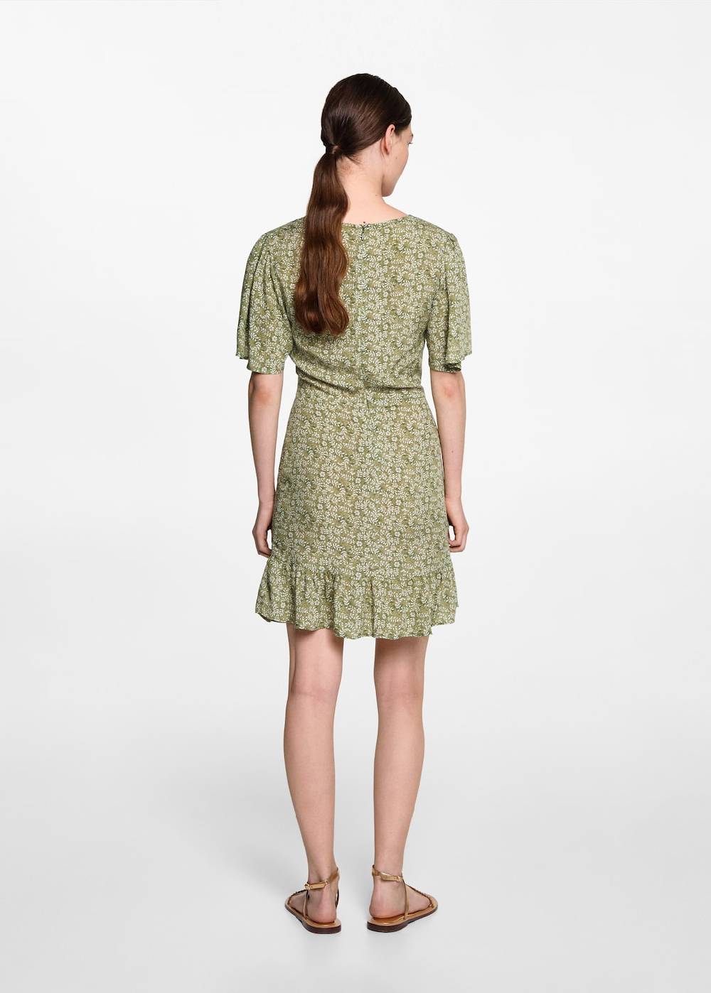 Mango Florales Kleid mit Rüschen Blitzverkäufe