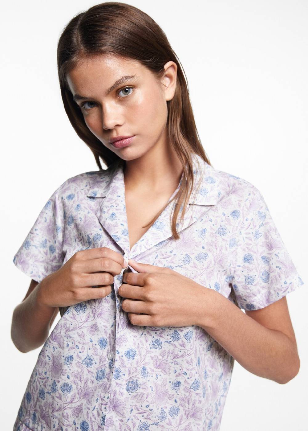 Mango Kurzer Print-Pyjama Limitierter Zeitrabatt