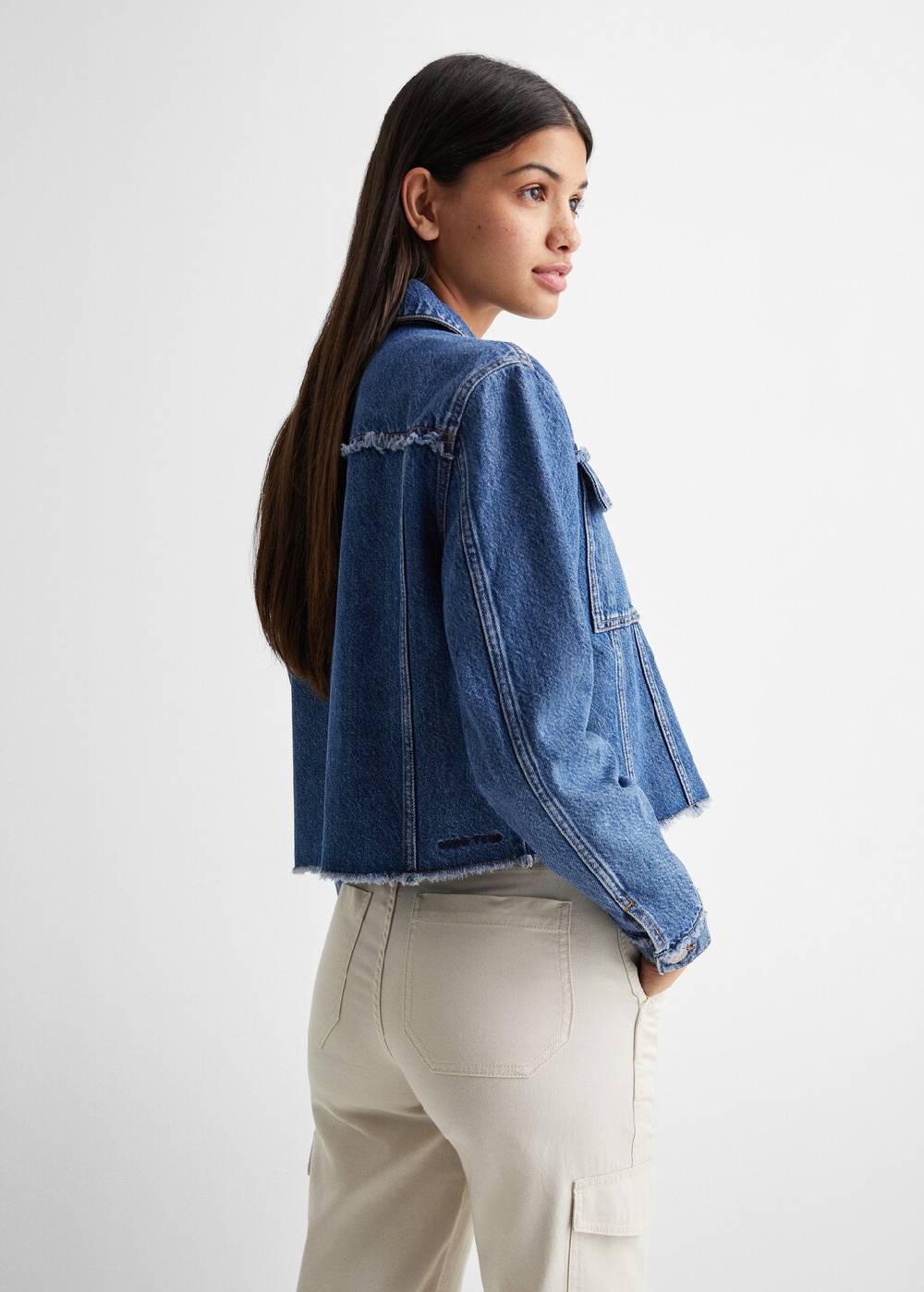 Mango Jeansjacke mit Taschen Begrenztes Angebot
