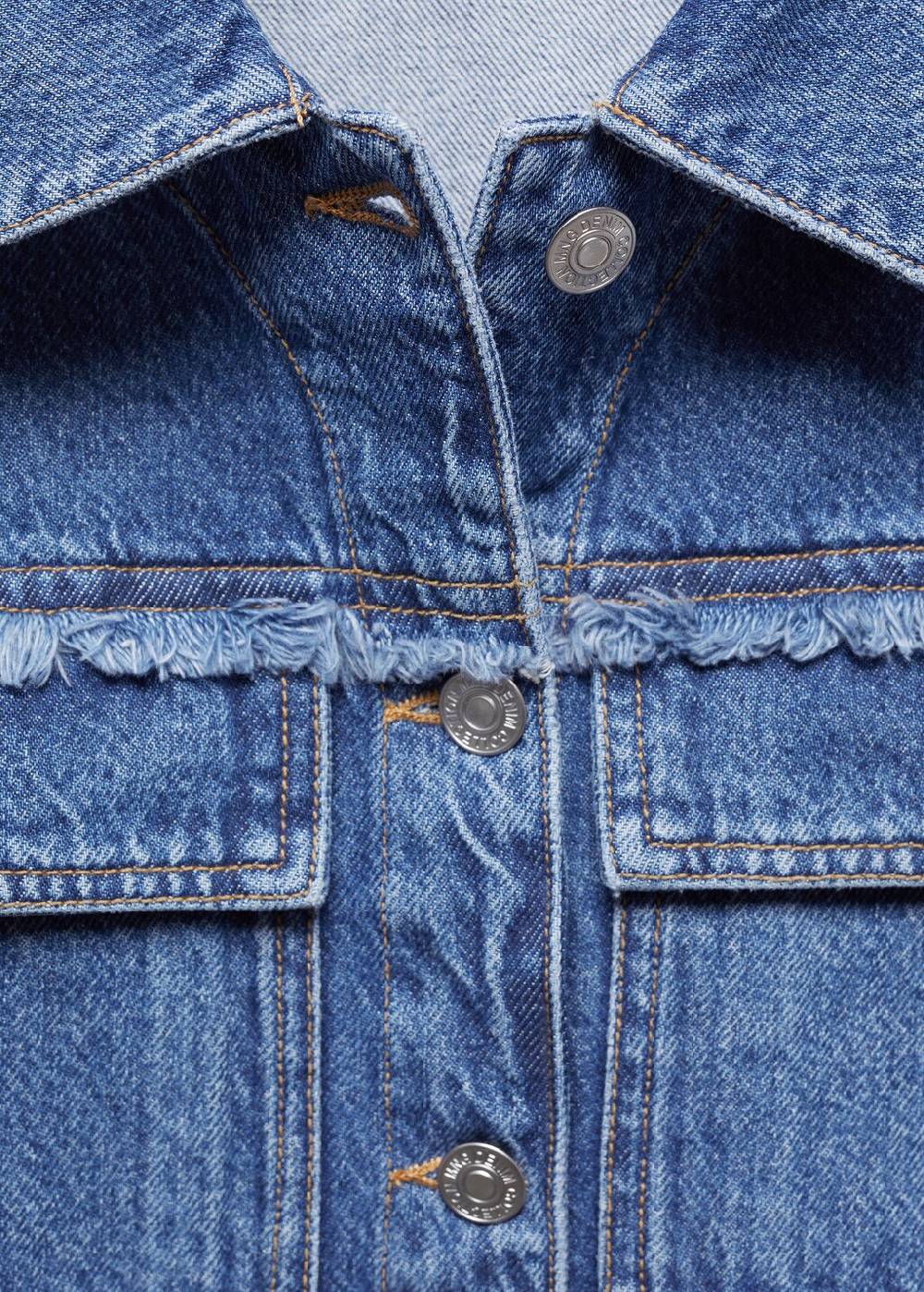 Mango Jeansjacke mit Taschen Begrenztes Angebot