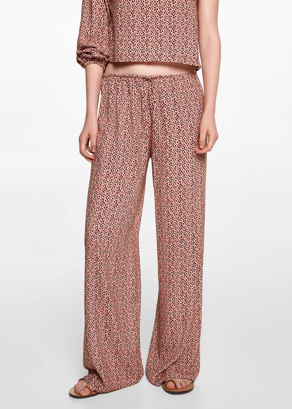 Mango Gerade Printhose Preisnachlass