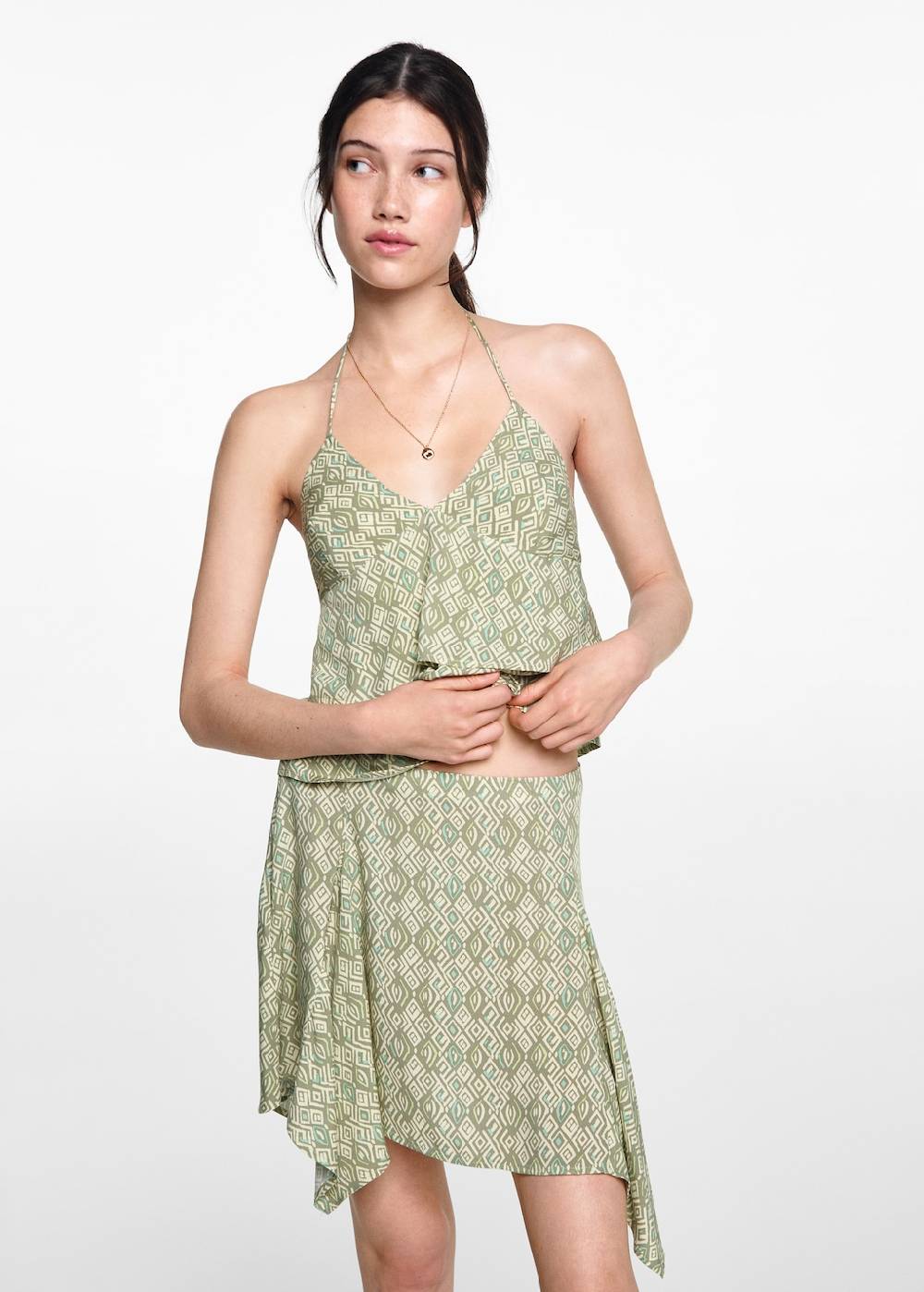 Mango Asymmetrisches Printkleid Cyber Monday