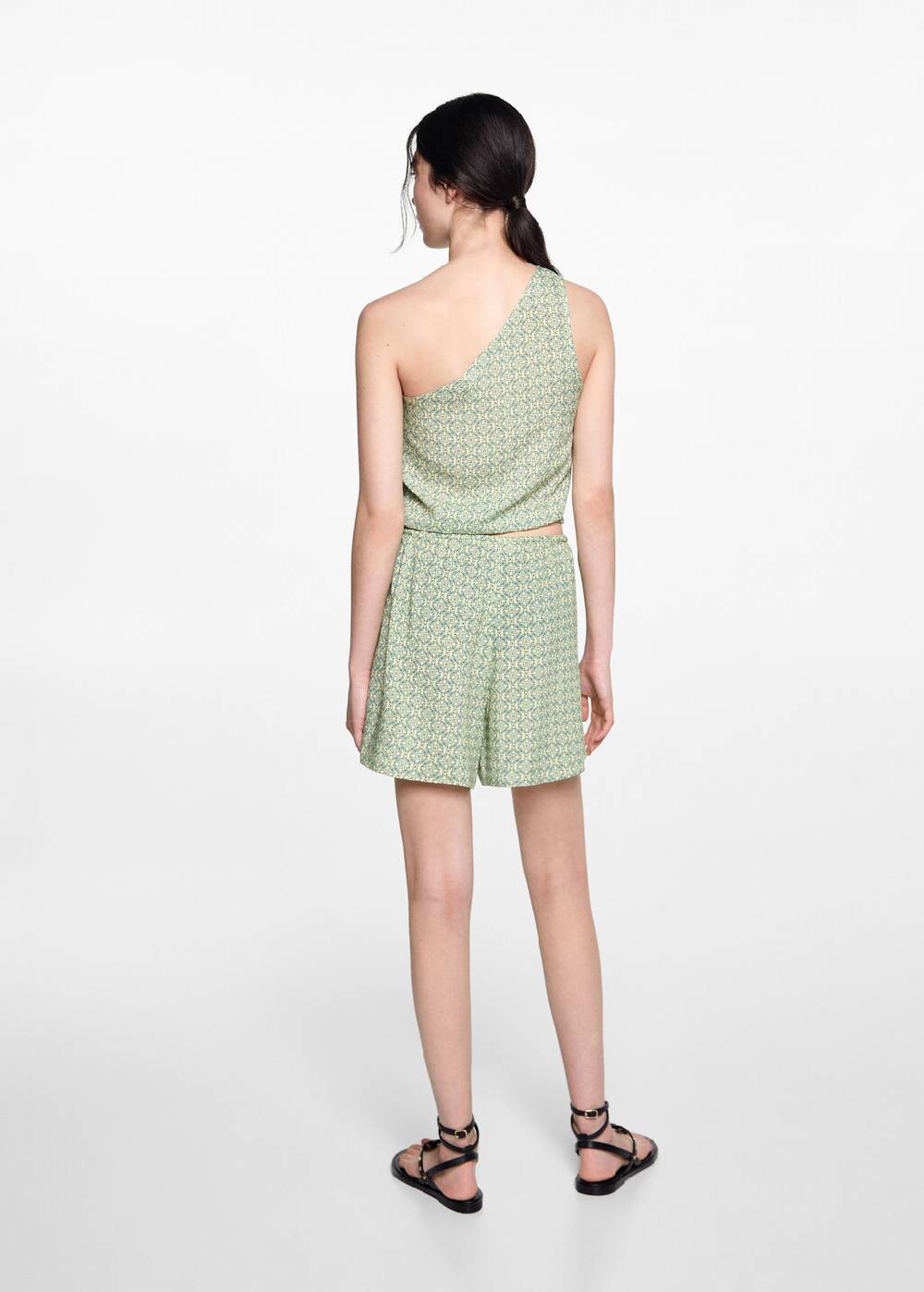Mango Asymmetrisches Top mit Printmuster Heißer Verkauf