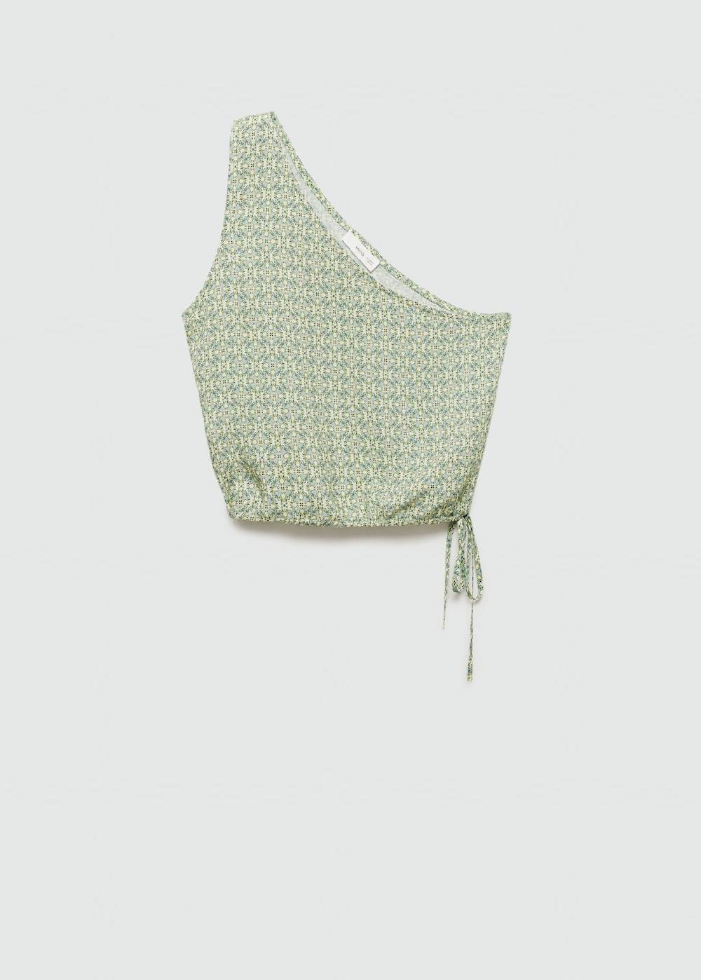 Mango Asymmetrisches Top mit Printmuster Heißer Verkauf