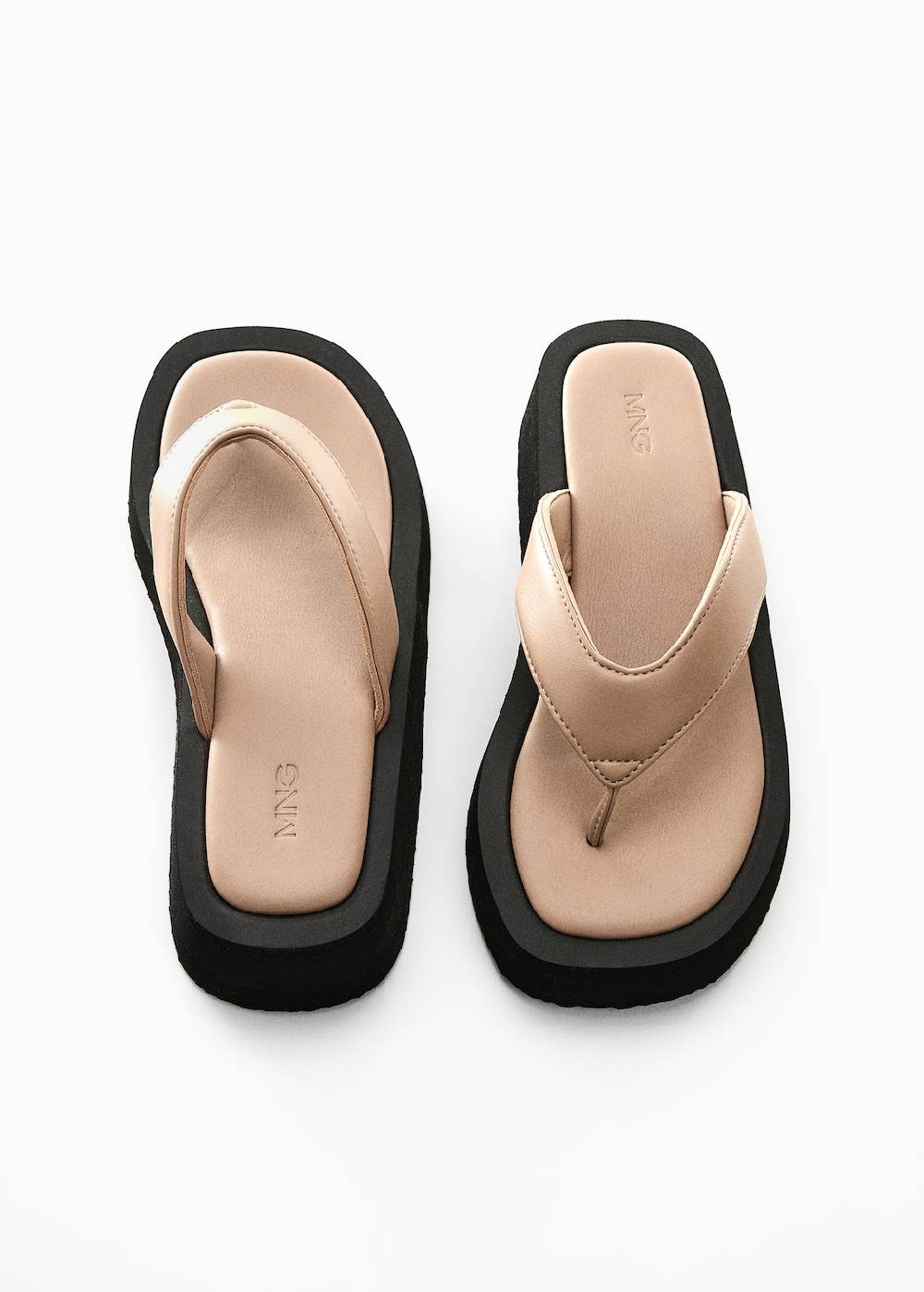 Mango Riemensandalen mit Plateau Super Sparpreis