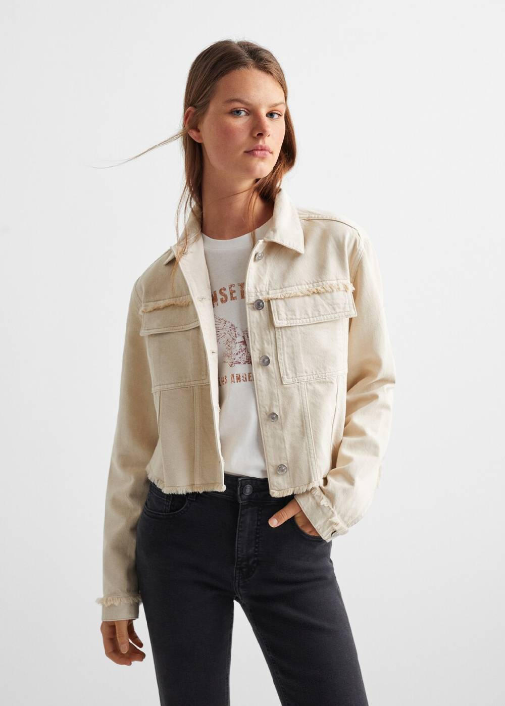 Mango Jeansjacke mit Taschen JETZT KAUFEN
