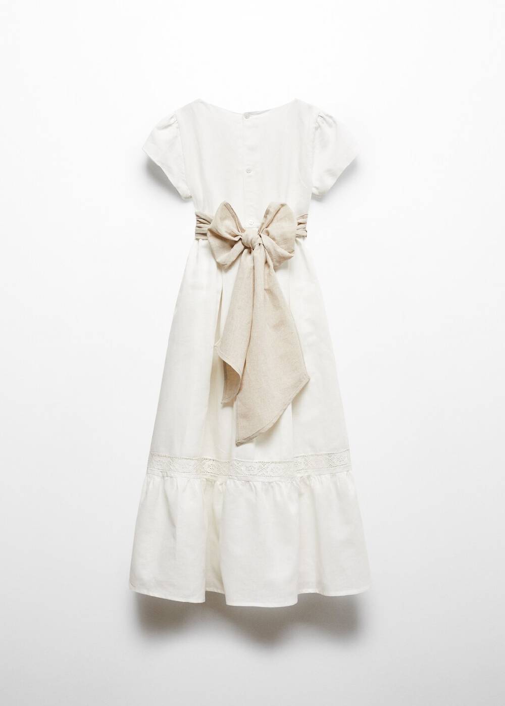 Mango Leinenkleid mit Schleife Letzte 2 Tage