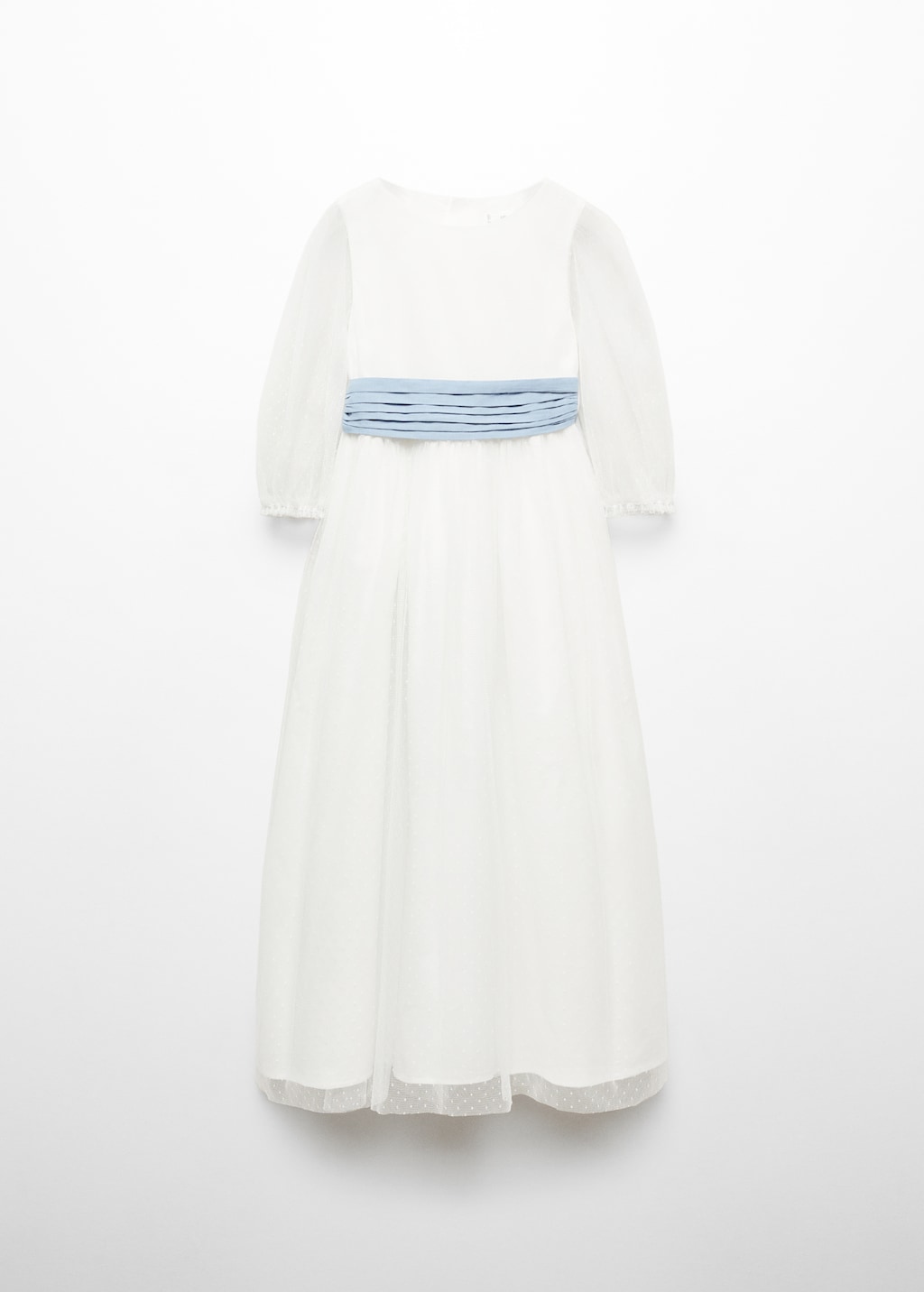 Mango Plumetis-Kleid mit Schleife Letzter Tag