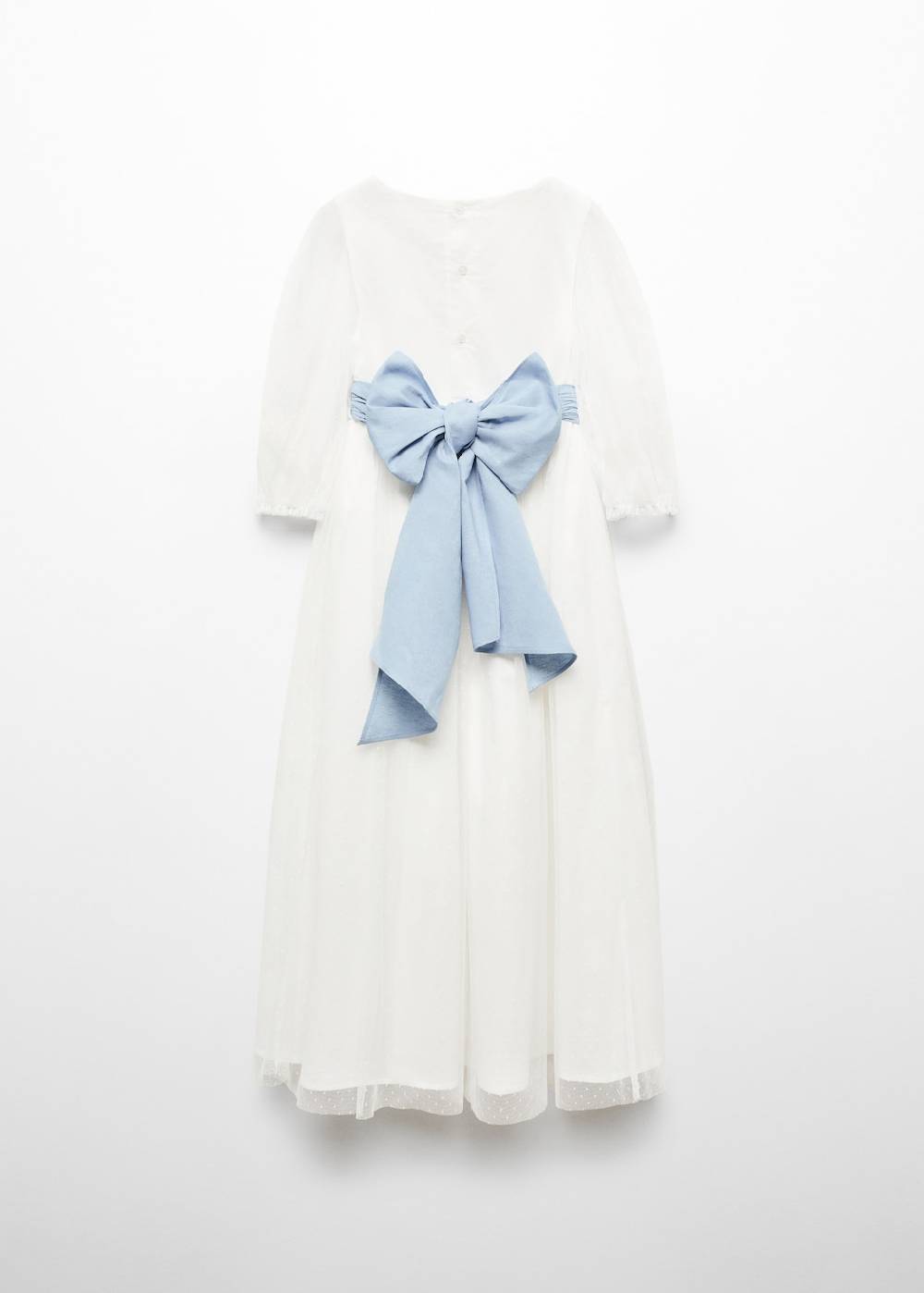 Mango Plumetis-Kleid mit Schleife Letzter Tag
