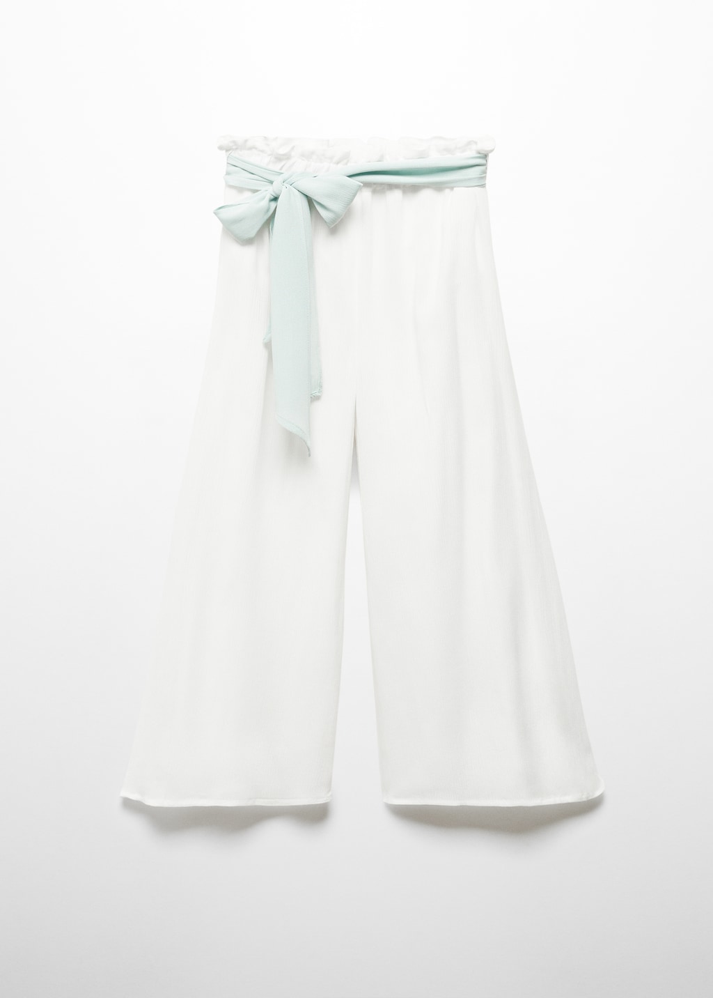 Mango Hose aus Crinkle-Gaze mit Schleife Fabrikladen