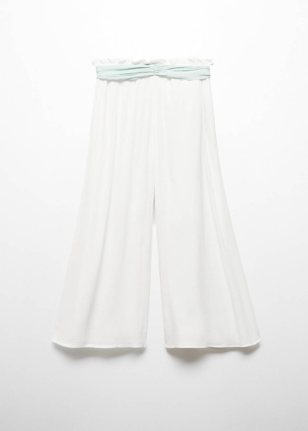 Mango Hose aus Crinkle-Gaze mit Schleife Fabrikladen