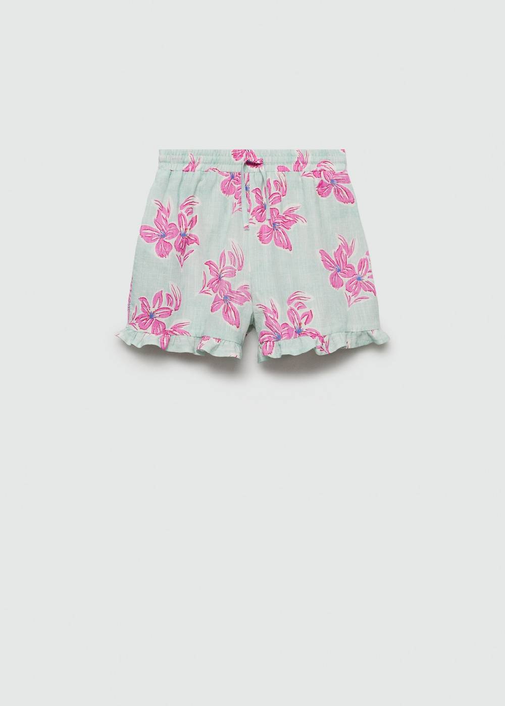 Mango Baumwollshorts mit Blumenmuster Im Verkauf