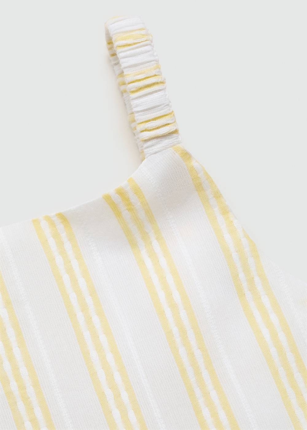 Mango Gestreiftes Rüschenkleid Online