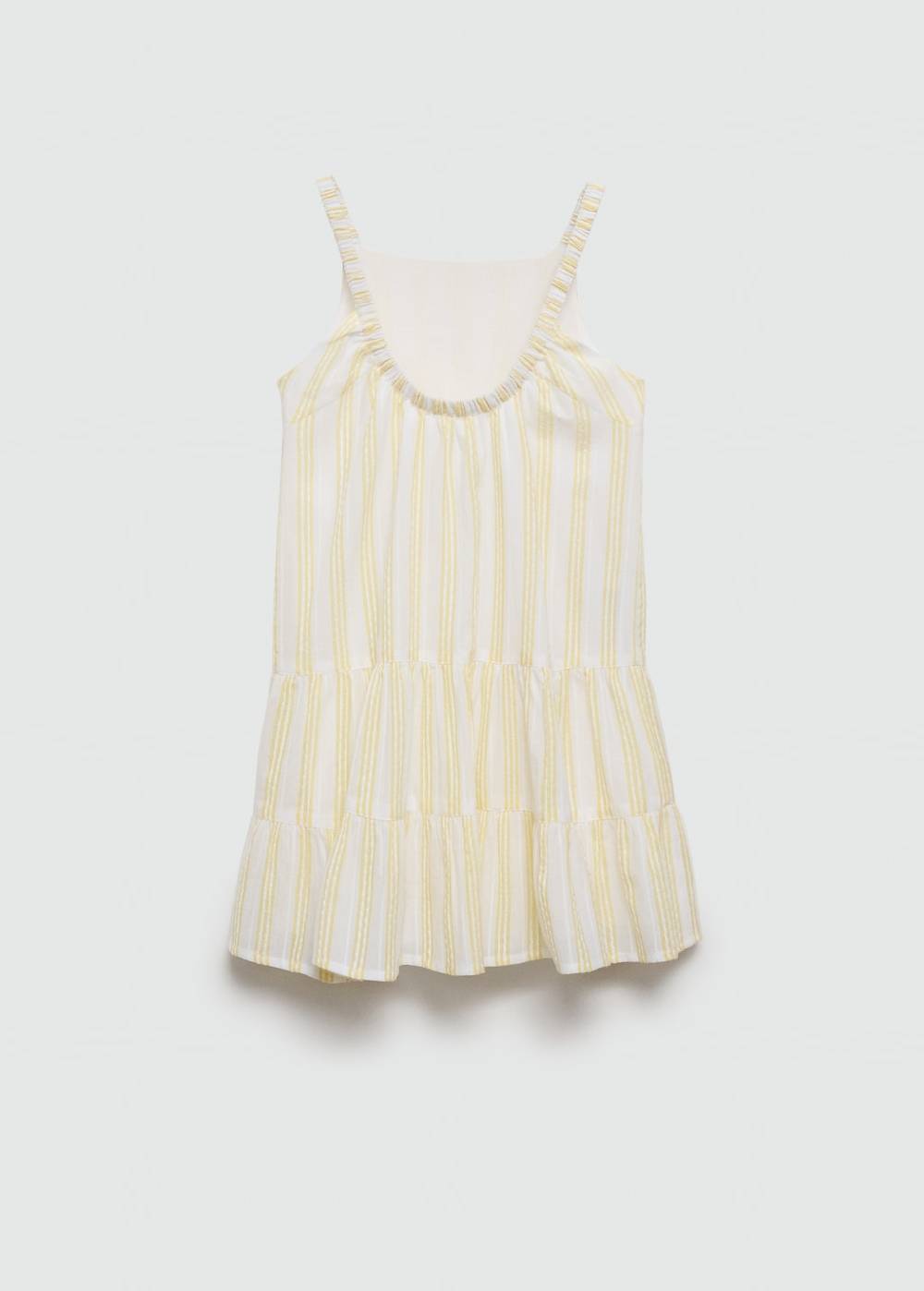 Mango Gestreiftes Rüschenkleid Online