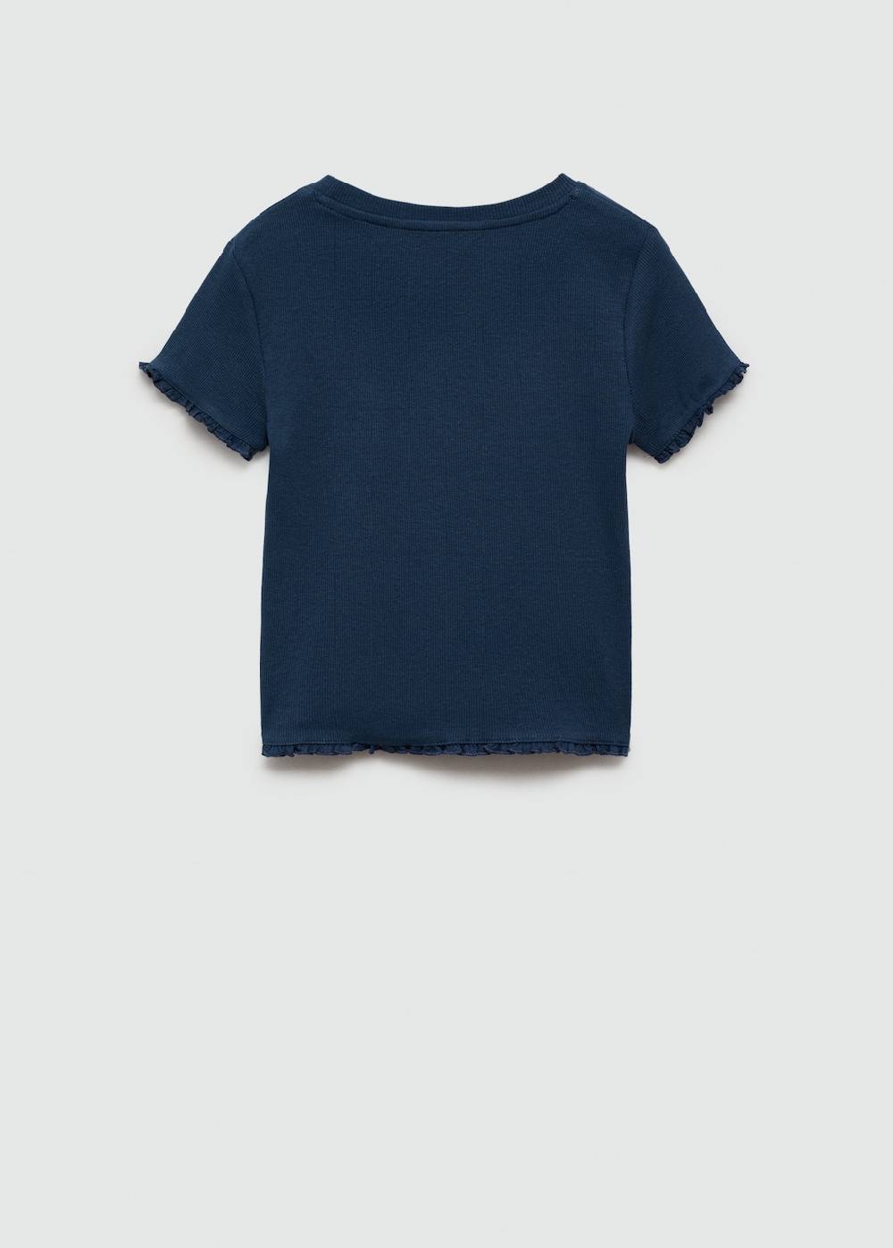 Mango Geripptes Kurzarm-T-Shirt Auslauf