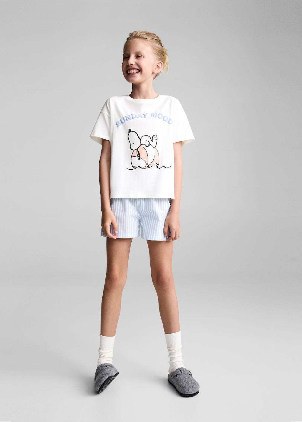 Mango Kurzer Snoopy Pyjama Großer Ausverkauf
